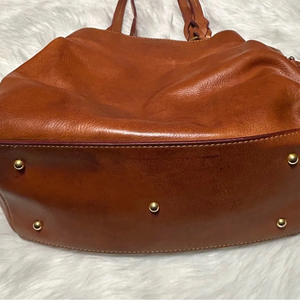 Dooney Bourke Florentine Leather Large Zip Barlow Satchel - Picture 6 of 16